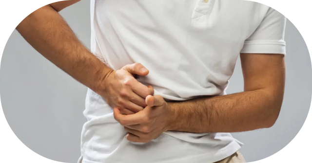 Persona con dolor abdominal