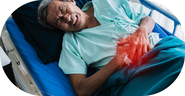 persona con dolor gastrointestinal