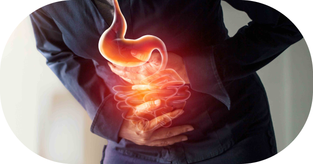 persona con dolor gastrointestinal